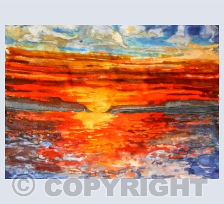 Sunset ay anchor round the Roseland