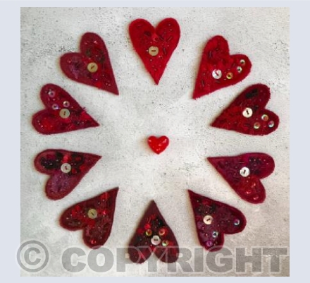 Red hearts 