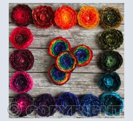 Rainbow flowers