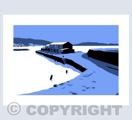 LYME REGIS Harbour (Blue)