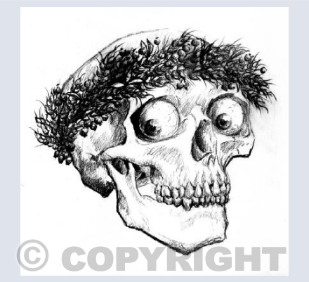 Skull with Garland and Eyeballs
