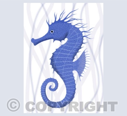 Blue Seahorse