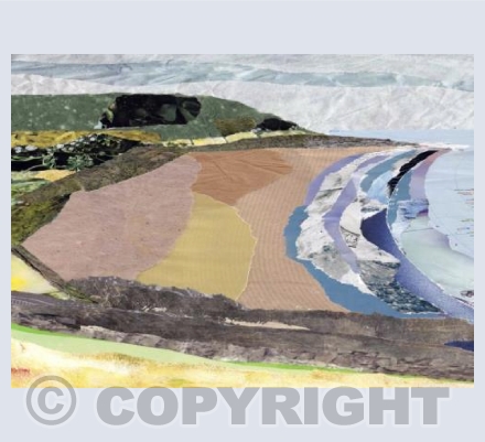 Croyde Bay Torn paper landscape