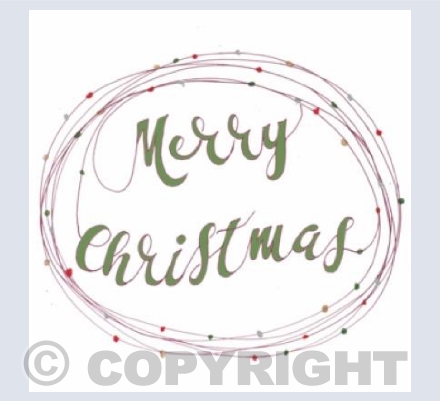 Christmas lights wreath