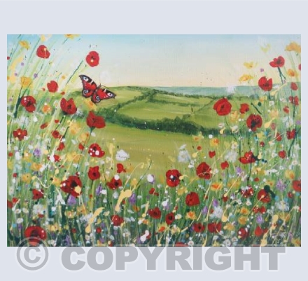 Wild flower meadow card
