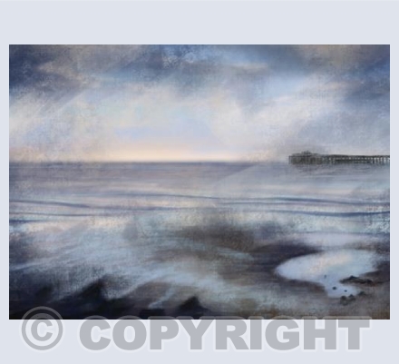 Swanage at dusk card