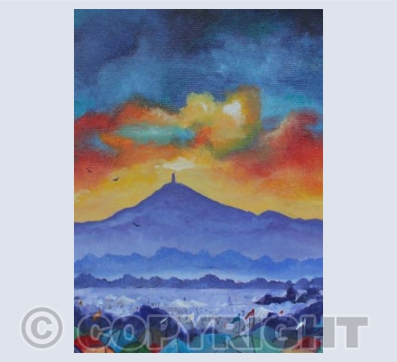 Colourful Glastonbury