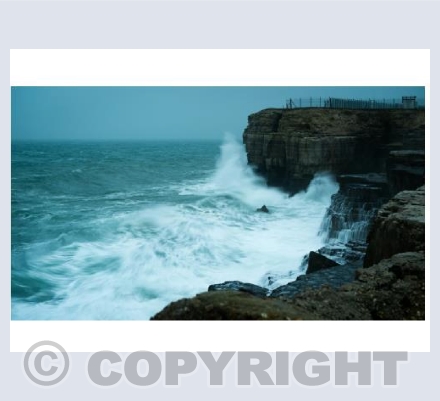 Stormy seas off Portland Bill