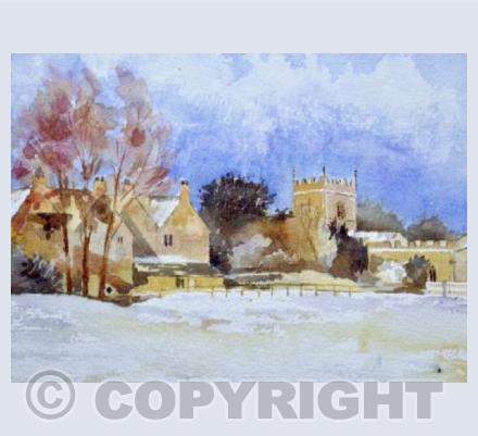 St Leonard's Minety, Snow Scene