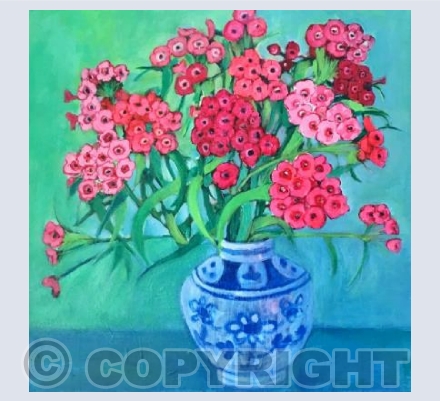 Sweet Williams in the Ming Vase