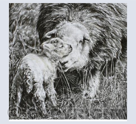 Herwick Ewe and Lamb card