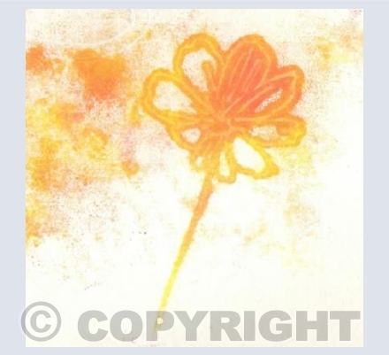 Bright Floral Mono Print