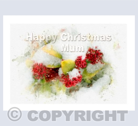 Snow and Berries Christmas Mum
