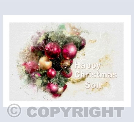 Baubles Watercolour Christmas Son