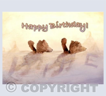 Bear Swimming Happy Birthday