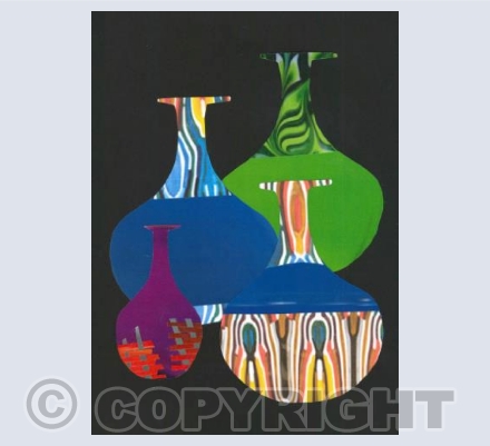 Collage Pattern Vessels 