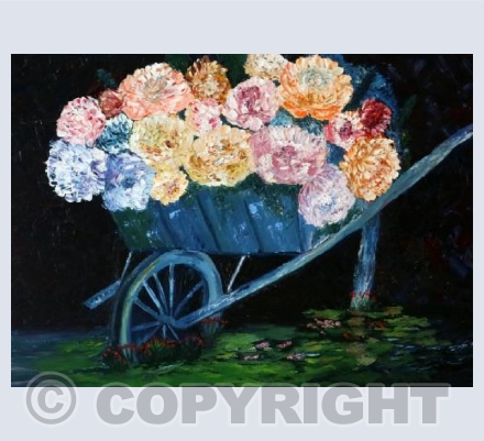 Flowers in a Wheelbarrow
