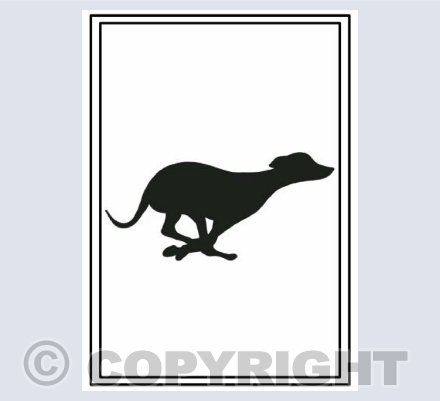 Solid running greyhound