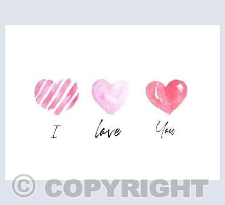 VAL003 3 Heart iloveyou