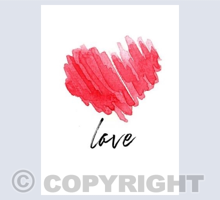 VAL001 SINGLE RED HEART