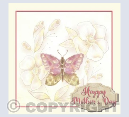 Rose butterfly card 
