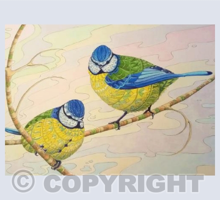 Patterned Blue Tits