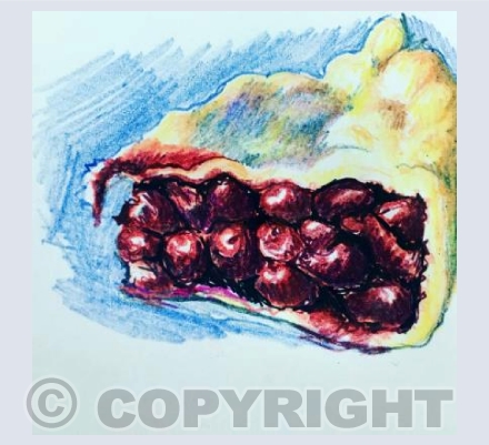 A slice of cherry pie