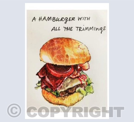 Hamburger with all the trimmings, 2018