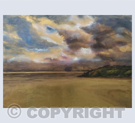 Storm approaching the beach 