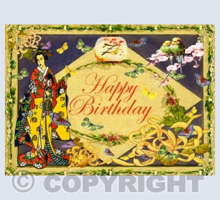 Happy Birthday; Chrysanthemum 