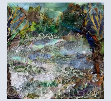 Snowdrops by a River bank 