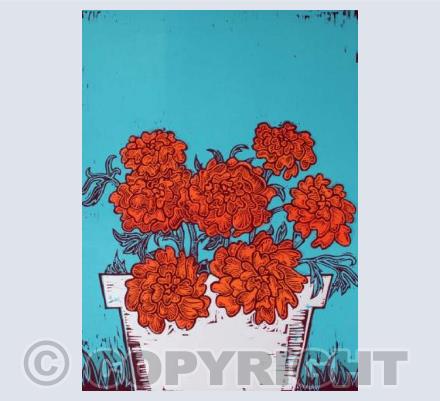 Pot of Marigolds