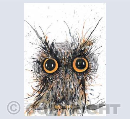 Wide Eyed Owl card
