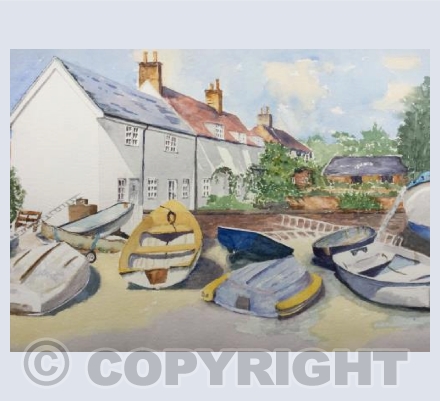 Boats and cottages, Pin Mill