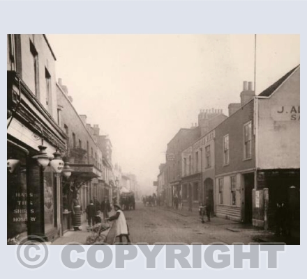 Sun Street looking east during WW1