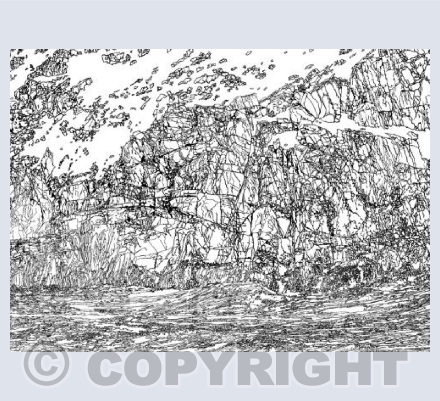 iPad Drawing of Chypraze Cliffs