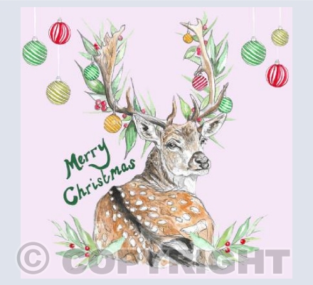 Xmas Stag with baubles