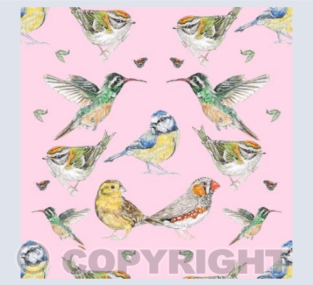 Bird Pattern Pink