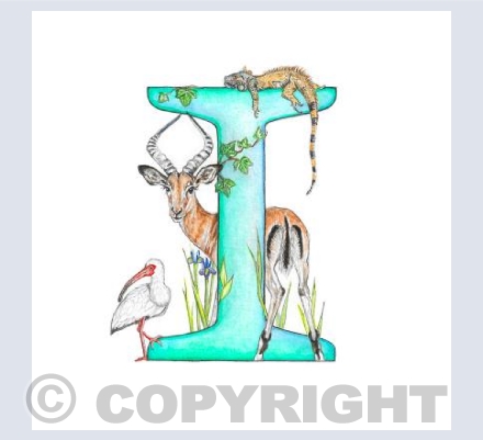 'I' Letter Illustration