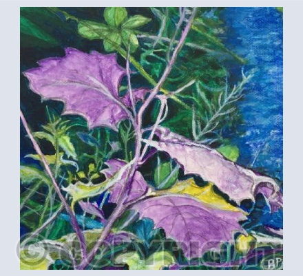 Purple Leaves Blue Path