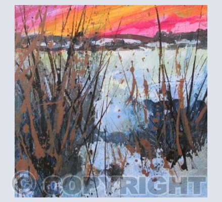 Sunset Glory, Snow, Cold Day