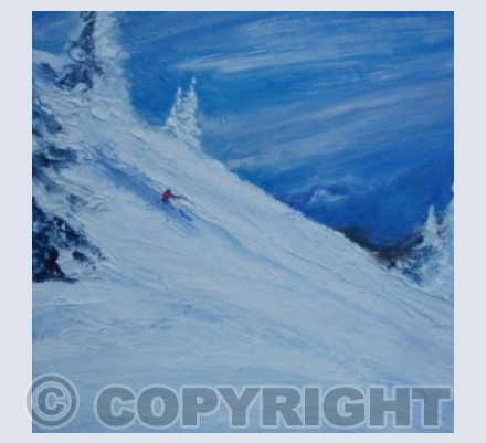 Deep Blue Shadows and Snow Sparkle