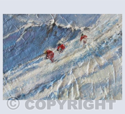 Red on the Slopes on a Diamond Bright Day.