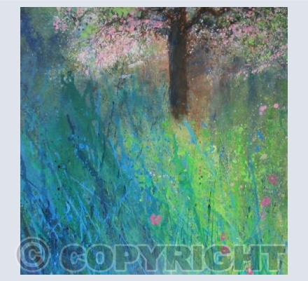 Blackbird Singing in the Blossoming Apple Tree.