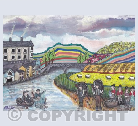 Coracle fishing, Carmarthen