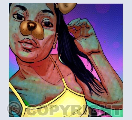 Dog faced girl 02