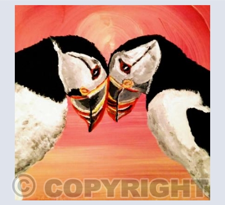 Puffin Love square card