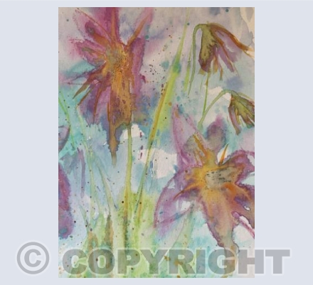 Abstract Pastel Flowers 1