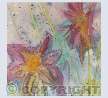 Abstract Pastel Flowers 2