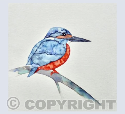 Kingfisher - abstract